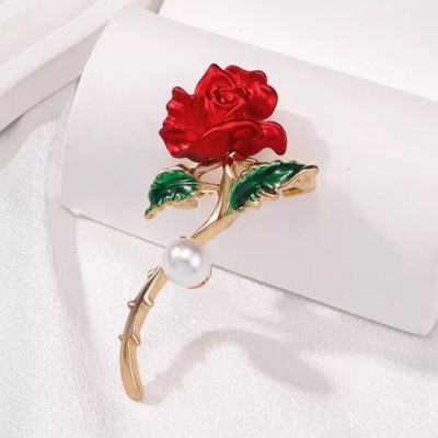 Pearl Rose Brooch