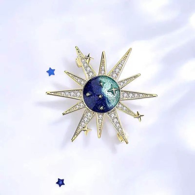 Sun Shape Brooch