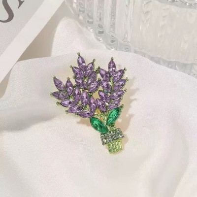 Purple Lavender Brooch