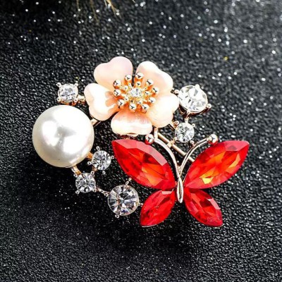 Seashell Flower Brooch