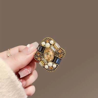 Baroque Square Brooch