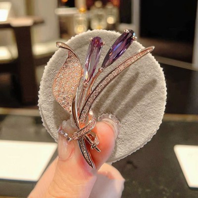 purple Crystal Corsage