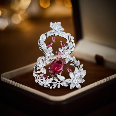 Crystal Gourd Brooch