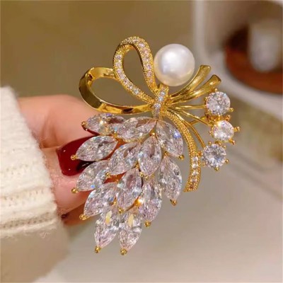 Pearl Bow Brooch