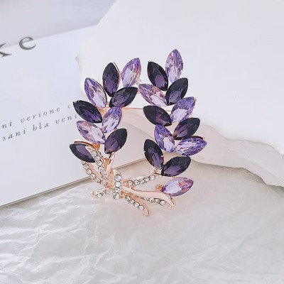 Crystal Glass Brooch