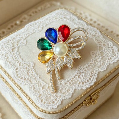 Colorful Flower Brooch