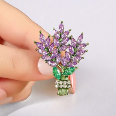 Purple lavender Brooch